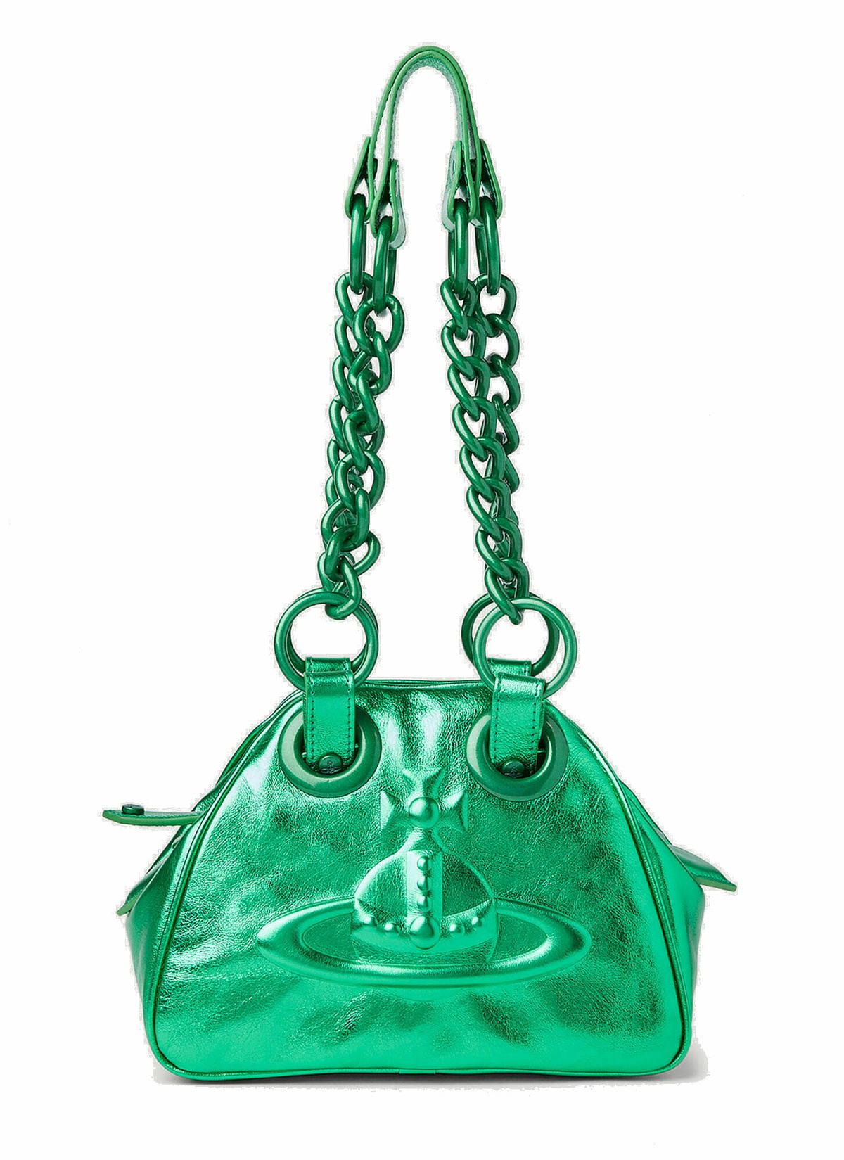 Vivienne Westwood - Archive Orb Chain Shoulder Bag in Green 