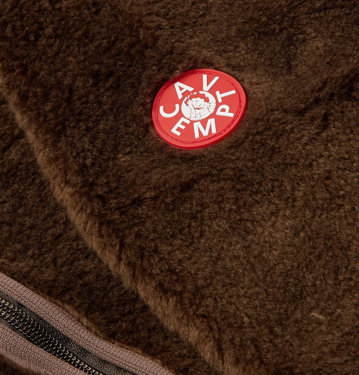 Cav Empt - Logo-Appliquéd Fleece Jacket - Brown