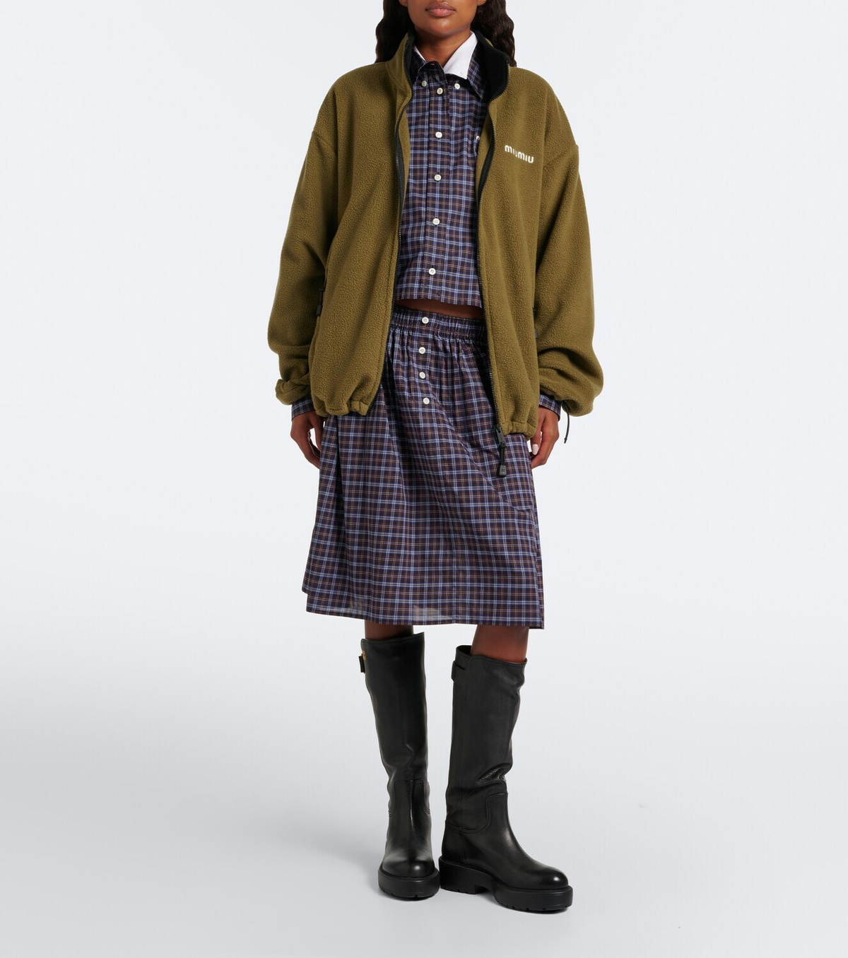 Miu Miu Leather knee-high boots