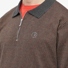 Polar Skate Co. Men's Long Sleeve Jacques Polo Shirt in Grey Brown