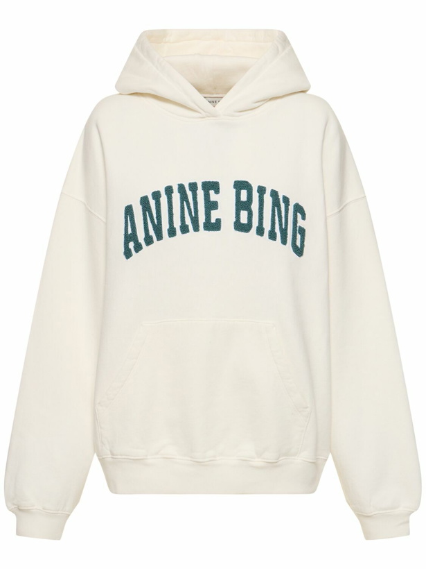 Photo: ANINE BING - Harvey Logo Cotton Sweatshirt