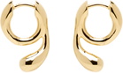 Maria Black Gold Mermaid Splash Huggie Earrings