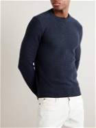 Loro Piana - Honeycomb-Knit Cashmere Sweater - Blue