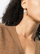 SHAY 18K Rose Gold Portrait White Topaz Earrings