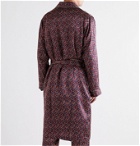 ZIMMERLI - Belted Printed Silk-Satin Robe - Multi