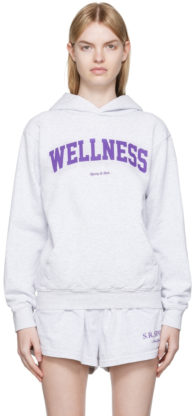 Sporty & Rich Gray 'Wellness' Ivy Hoodie Sporty & Rich