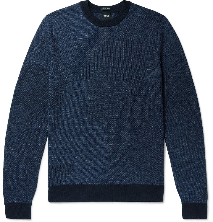 Photo: Hugo Boss - Virgin Wool Sweater - Blue