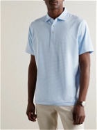 Peter Millar - Jubilee Striped Tech-Jersey Golf Polo Shirt - Blue