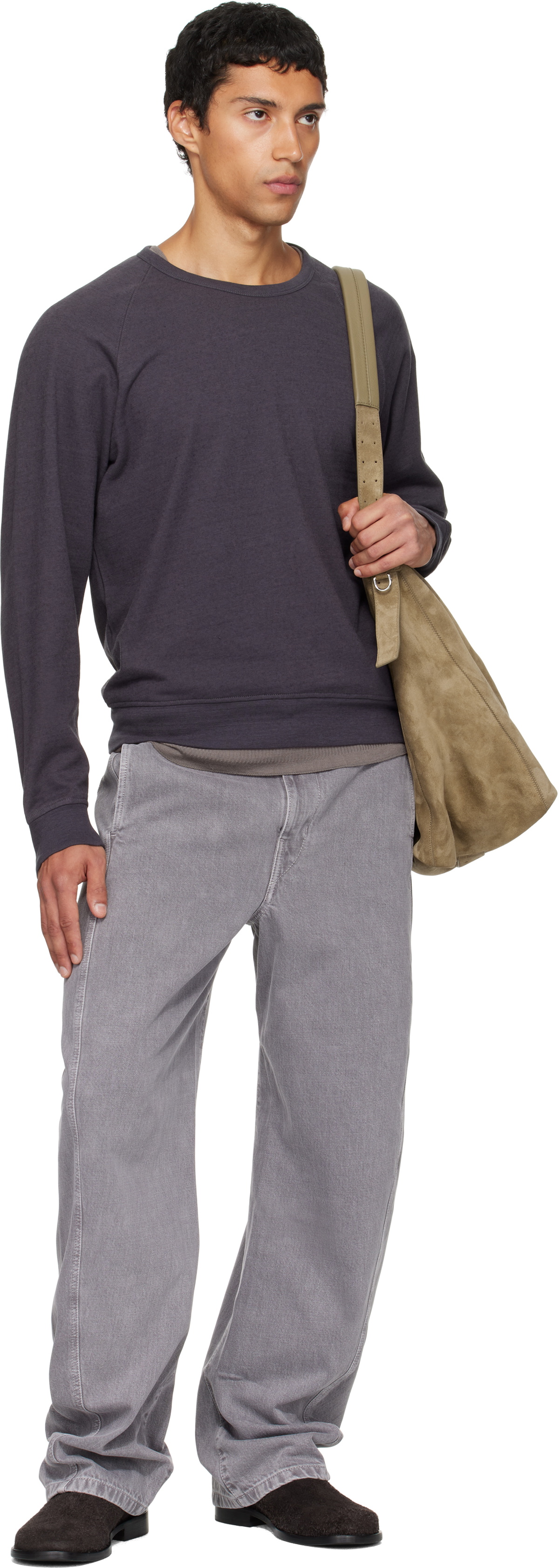 LEMAIRE Gray Crew Neck Sweatshirt