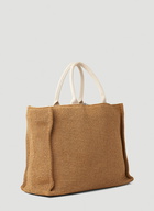 Large Logo Jacquard Tote Bag in Camel