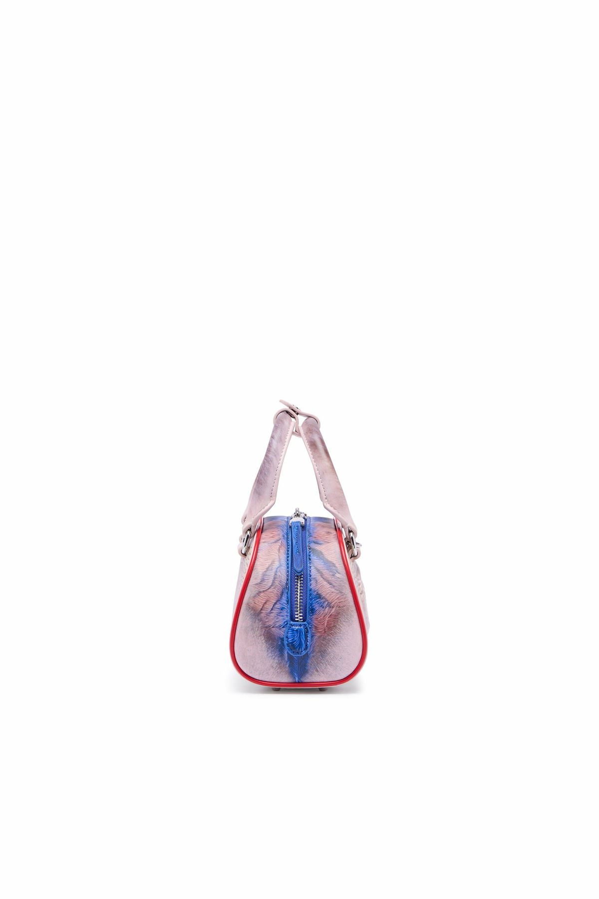 Diesel 1DR Dome-Mini bowling bag with animal print - Crossbody Bags Womens in Multicolor