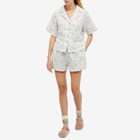 L.F. Markey Women's Basic Linen Short in Squiggle