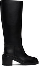 Legres Black Riding Heel Tall Boots
