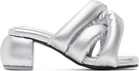 YUME YUME Silver Kitten Sausage Heeled Sandals