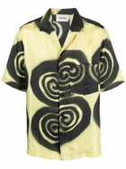 Nanushka Yellow Graphic-Print Silk Shirt