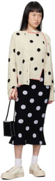 Marni Black Polka Dot Midi Skirt