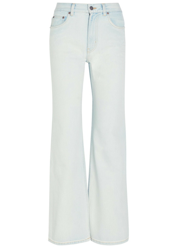 Photo: Chloe Embroidered Flared-leg Jeans Light Blue