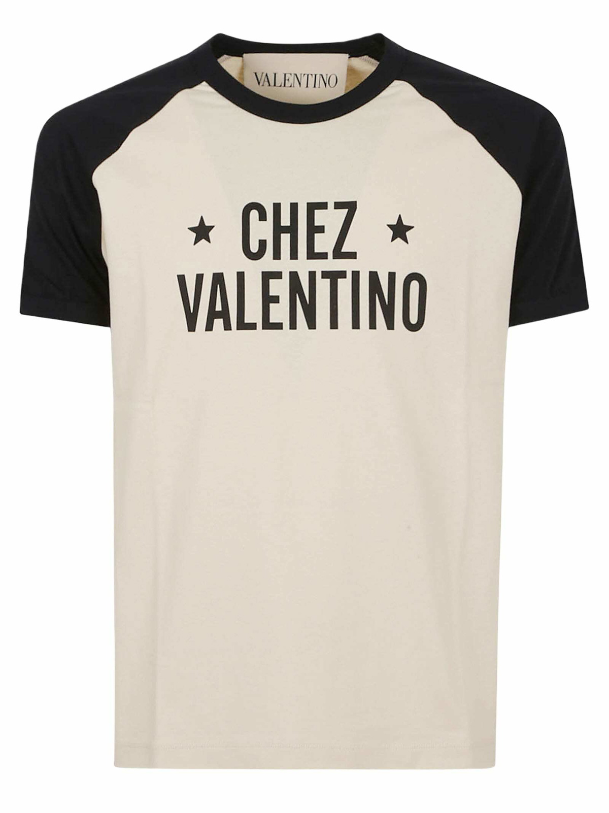 Tシャツ・カットソー VALENTINO GARAVANI 'Chez Valentino' T-shirt White/Black Valentino Garavani - Logo-Embellished Cotton-Jersey T-Shirt