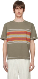 Craig Green Khaki Flatlock Stripe T-Shirt