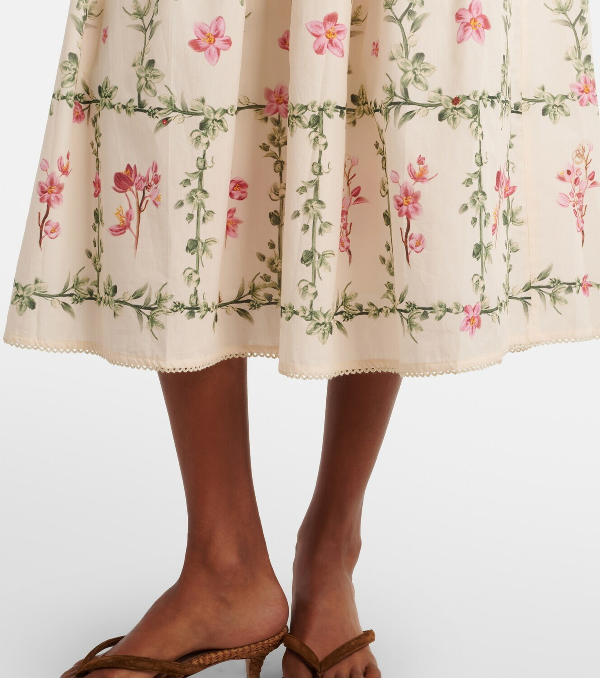 Agua by Agua Bendita Barbara floral cotton midi dress