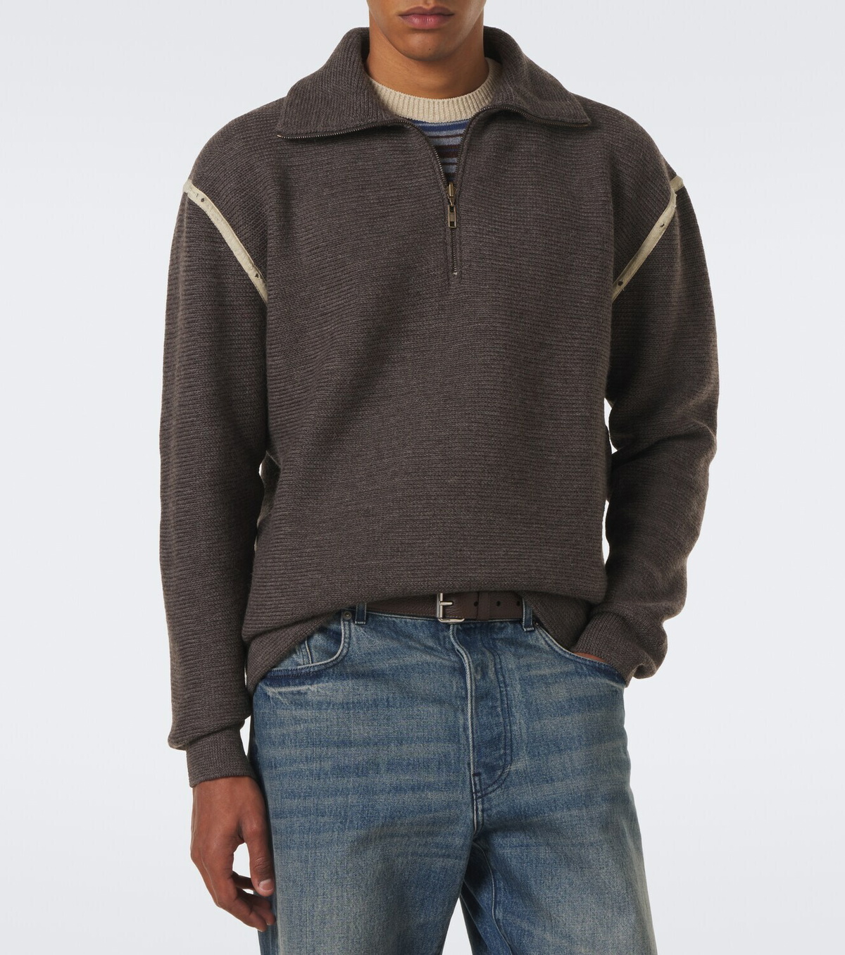 Maison Margiela Wool zip-up sweater
