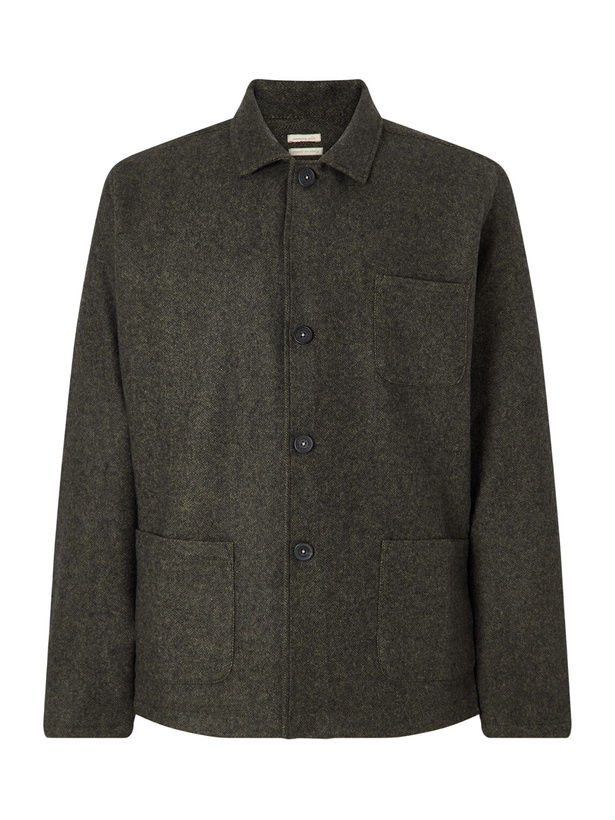 Photo: Massimo Alba - Florida Herringbone Wool and Cashmere-Blend Blazer - Green