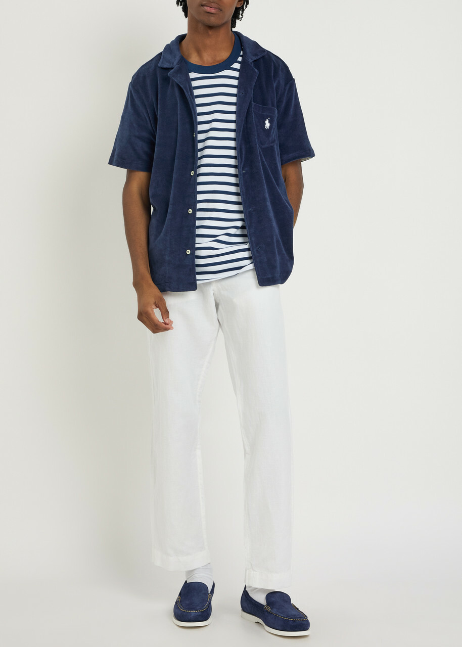 Polo Ralph Lauren Logo-embroidered Terry Shirt Navy