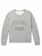 CELINE - Logo-Appliquéd Cotton-Blend Jersey Sweatshirt - Gray