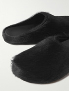 Marni - Fussbett Calf Hair Slippers - Black