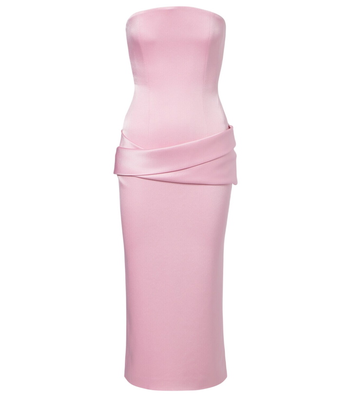 Photo: Alex Perry Draped satin crêpe bustier dress