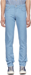 Naked & Famous Denim Blue Cotton Jeans