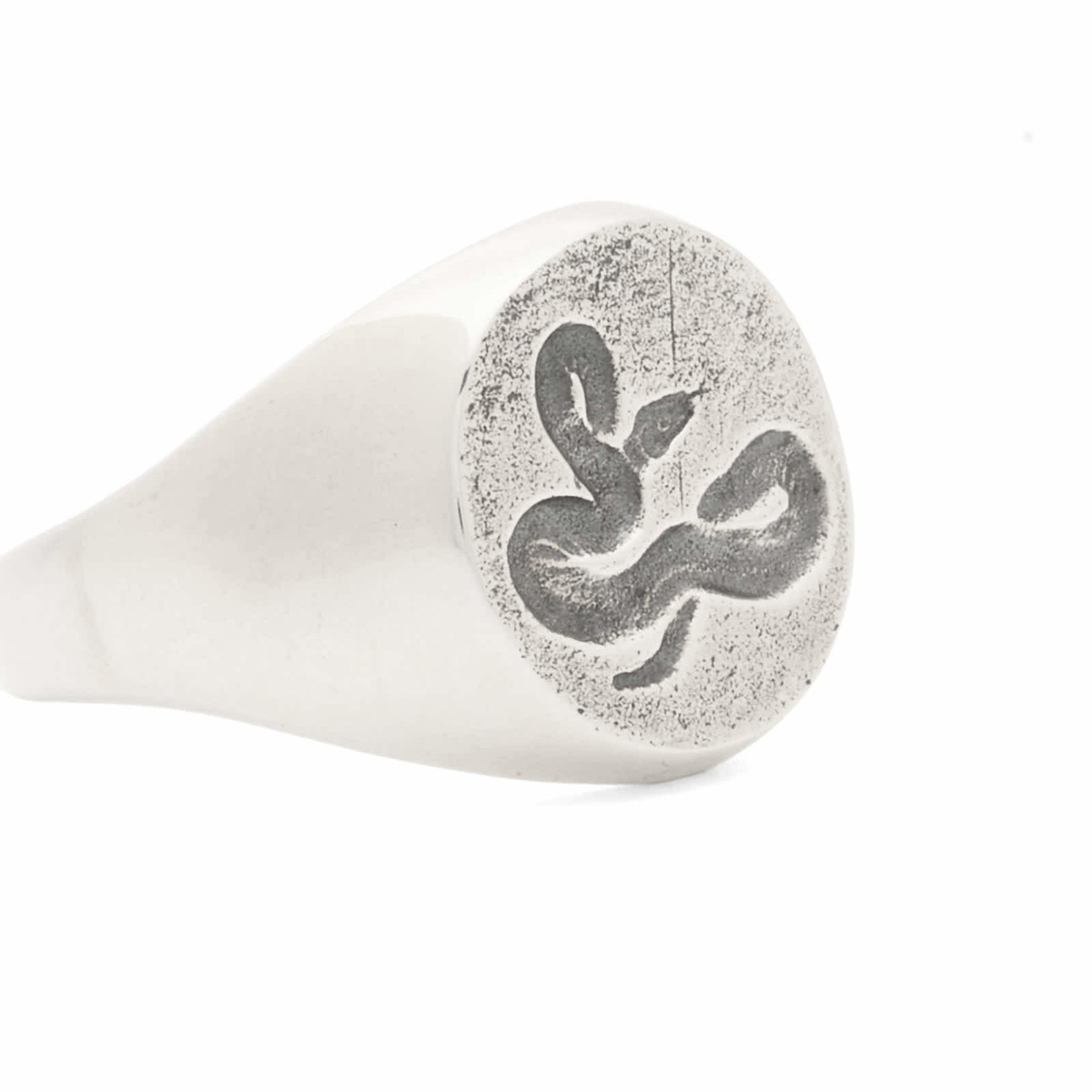Frederick Grove Snake Signet Ring in Silver Frederick Grove