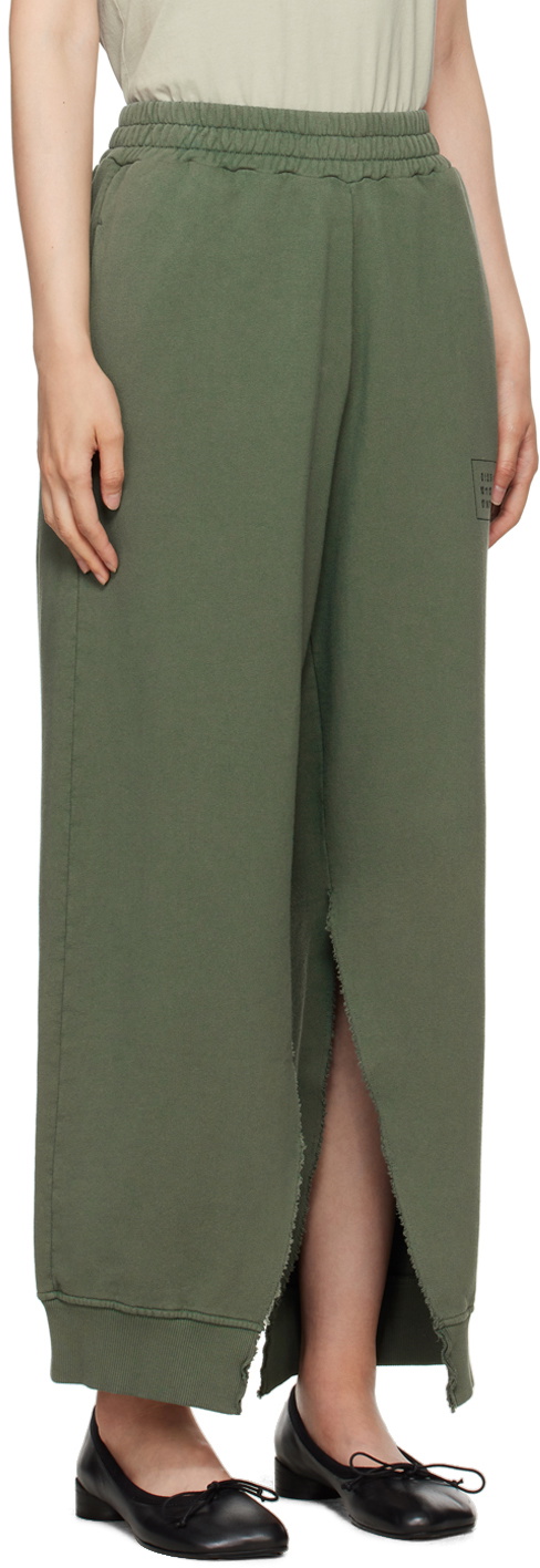 MM6 Maison Margiela Khaki Vented Sweatpants
