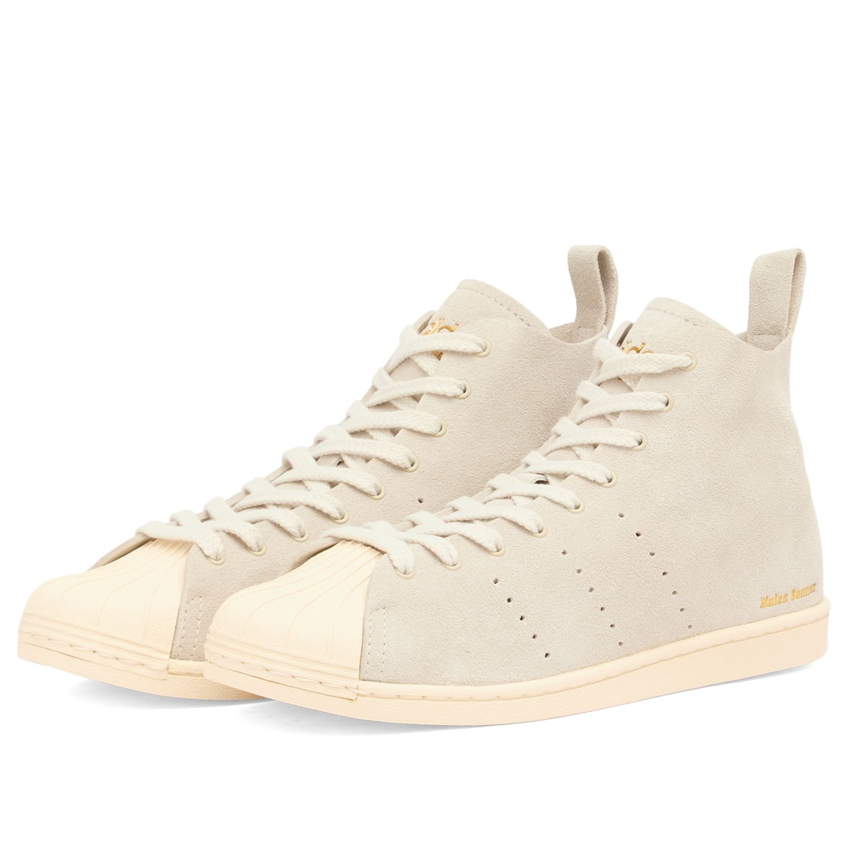 Adidas x Wales Bonner Superstar Hi in Cream White/Gold Metallic