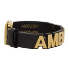 Ambush Gold Leather Logo Bracelet