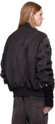 ALEXANDER DIGENOVA Black & Brown Double Layer Reversible Bomber Jacket