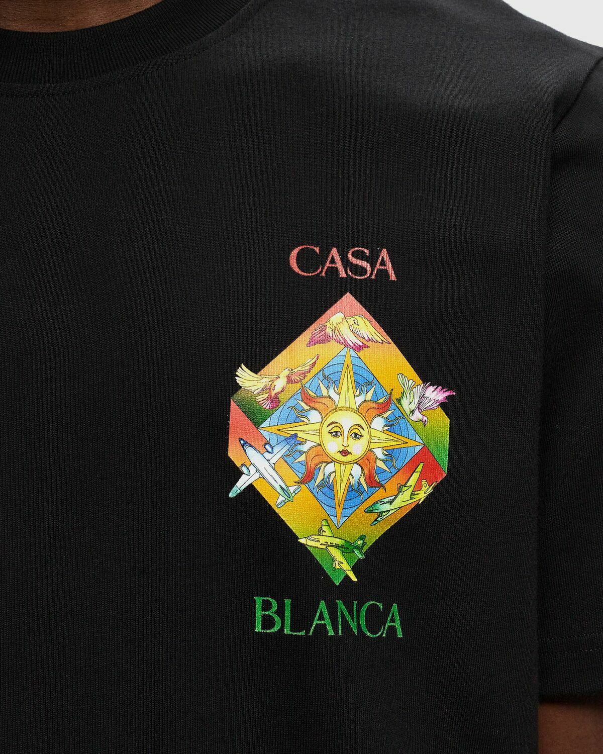 Tシャツ・カットソー Casablanca LES ELEMENTS PRINTED T-shirt Casablanca Les Elements Printed T Shirt Black Shortsleeves