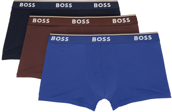 Photo: BOSS Three-Pack Multicolor Stretch Boxers
