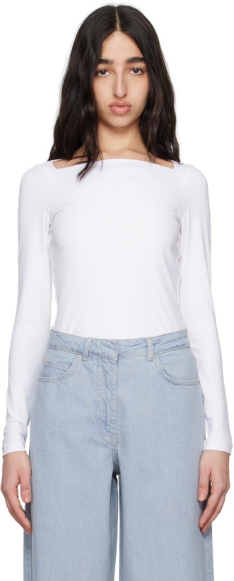 Photo: REMAIN Birger Christensen White Long Sleeve Jersey Top