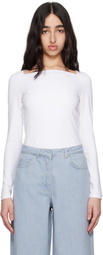 REMAIN Birger Christensen White Long Sleeve Jersey Top