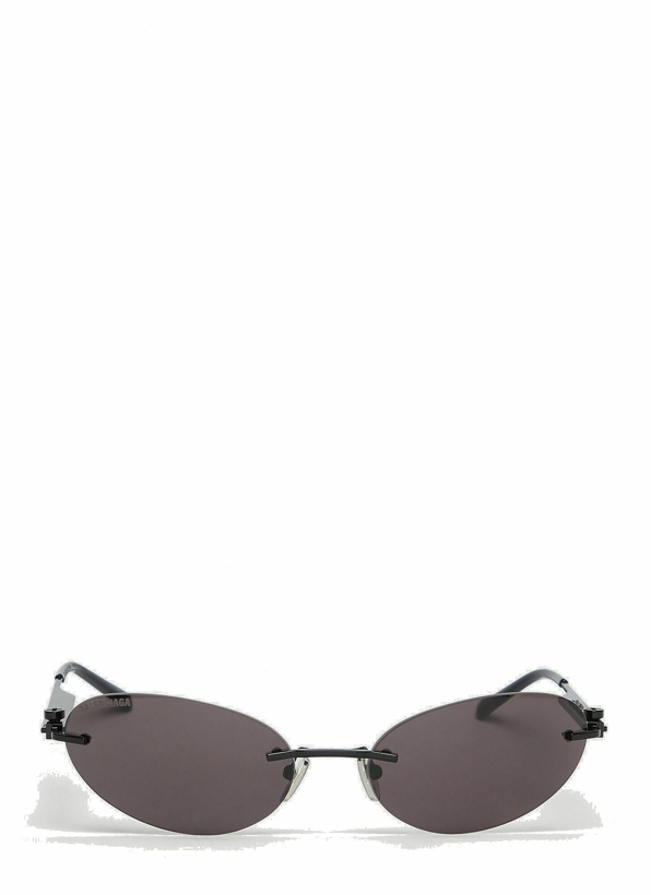 Photo: Balenciaga - Neo Oval Sunglasses in Black