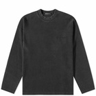 Cole Buxton Men's Long Sleeve Waffle T-Shirt in Black