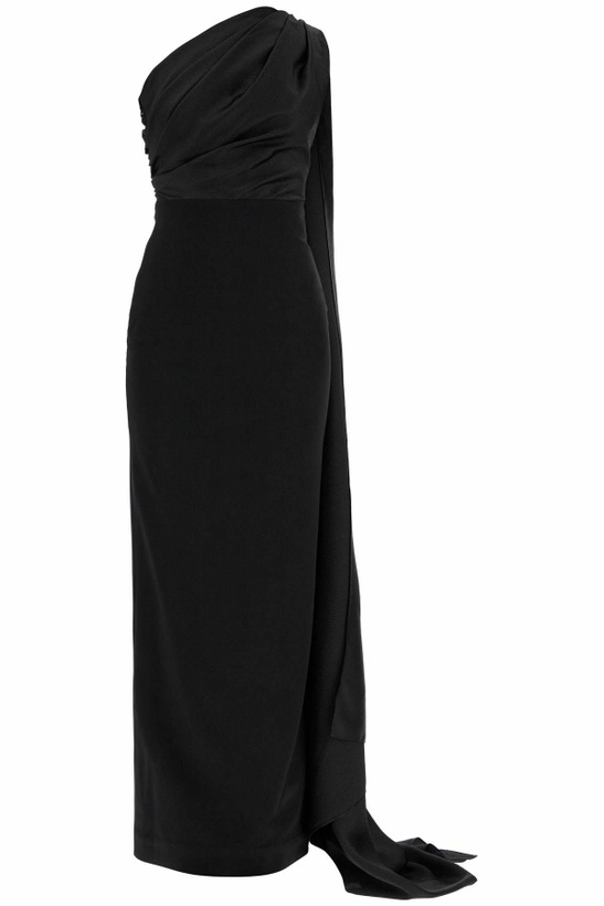 satin bridesmaid dresses with sleeves A-line V-neck Sleeveless Soft Long Dress Lauren by Ralph Lauren Color:Black and Royal Blue Monitor_publish:2025-03-23 23:25