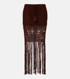 Anna Kosturova Crochet fringed cotton miniskirt