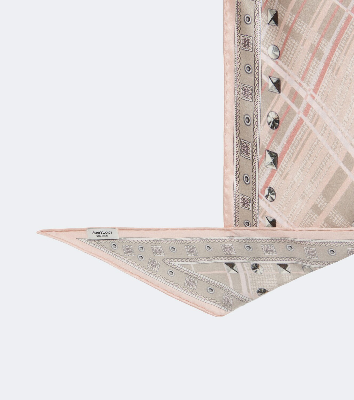 Acne Studios Printed silk satin scarf