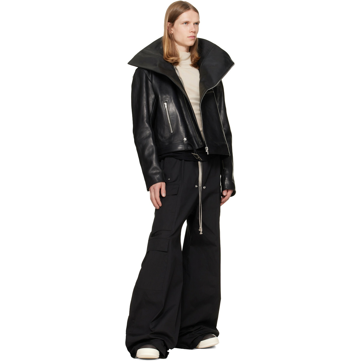 Rick Owens Gray Tower Jumbolaced Geobasket Sneakers