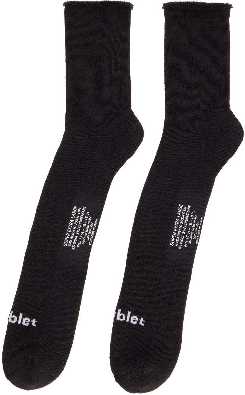 Doublet Black Big Feet Socks