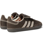 adidas Consortium - Wales Bonner Samba Crochet- and Leather-Trimmed Suede Sneakers - Black