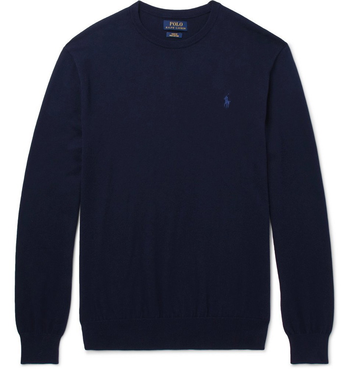 Photo: Polo Ralph Lauren - Slim-Fit Pima Cotton Sweater - Men - Navy