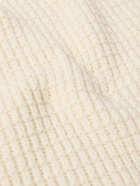 Stone Island - Logo-Appliquéd Ribbed Wool Rollneck Sweater - Neutrals